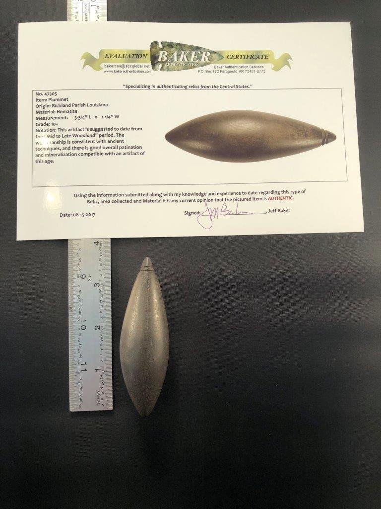 PLUMMET    WITH BAKER COA (1 of 6)