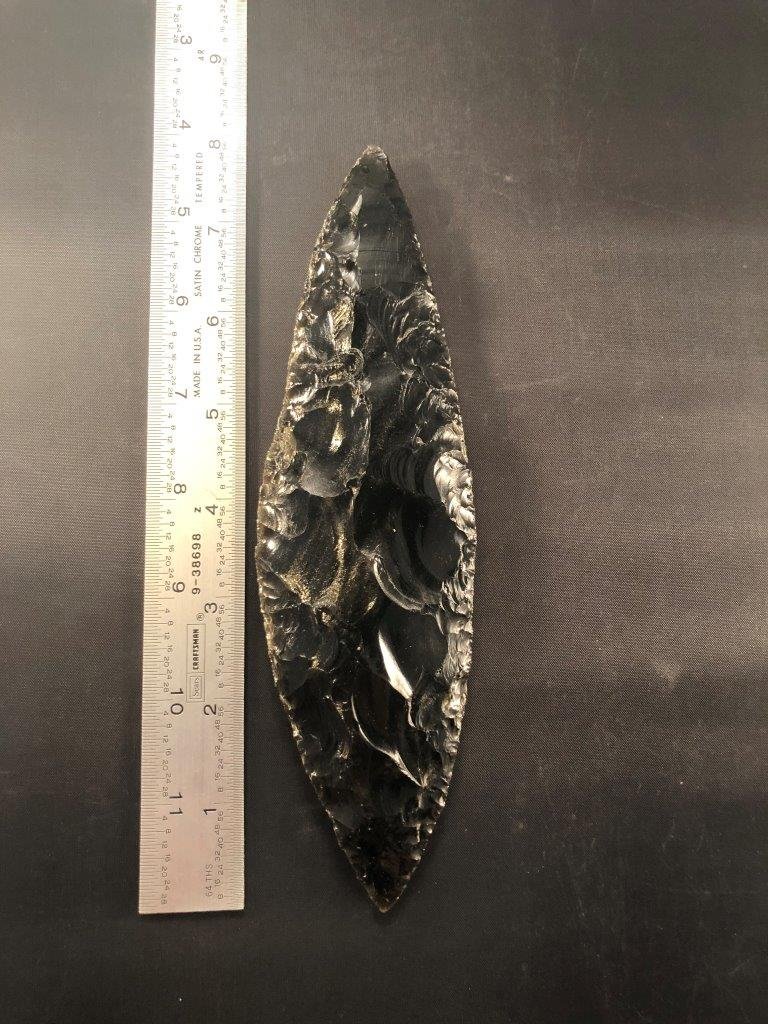 LARGE OBSIDION BLADE    INDIAN ARTIFACT ARROWHEAD (1 of 3)