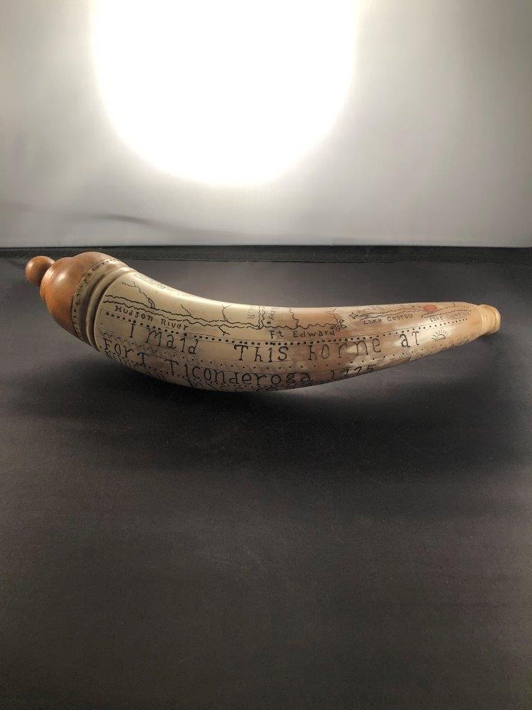 ENGRAVED POWDER HORN    INDIAN ARTIFACT ARROWHEAD (1 of 8)