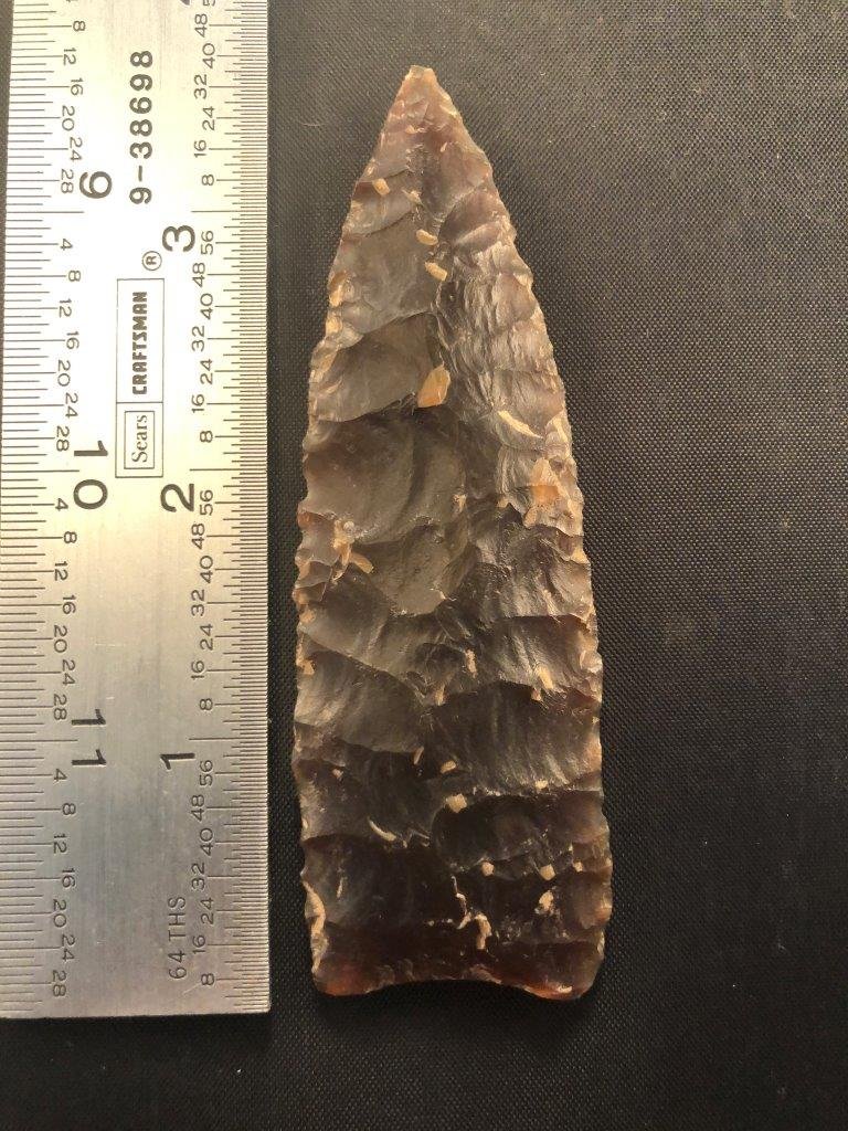 SCOTTSBLUFF KNIFE RIVER FLINT INDIAN ARTIFACT ARROWHEAD (1 of 4)