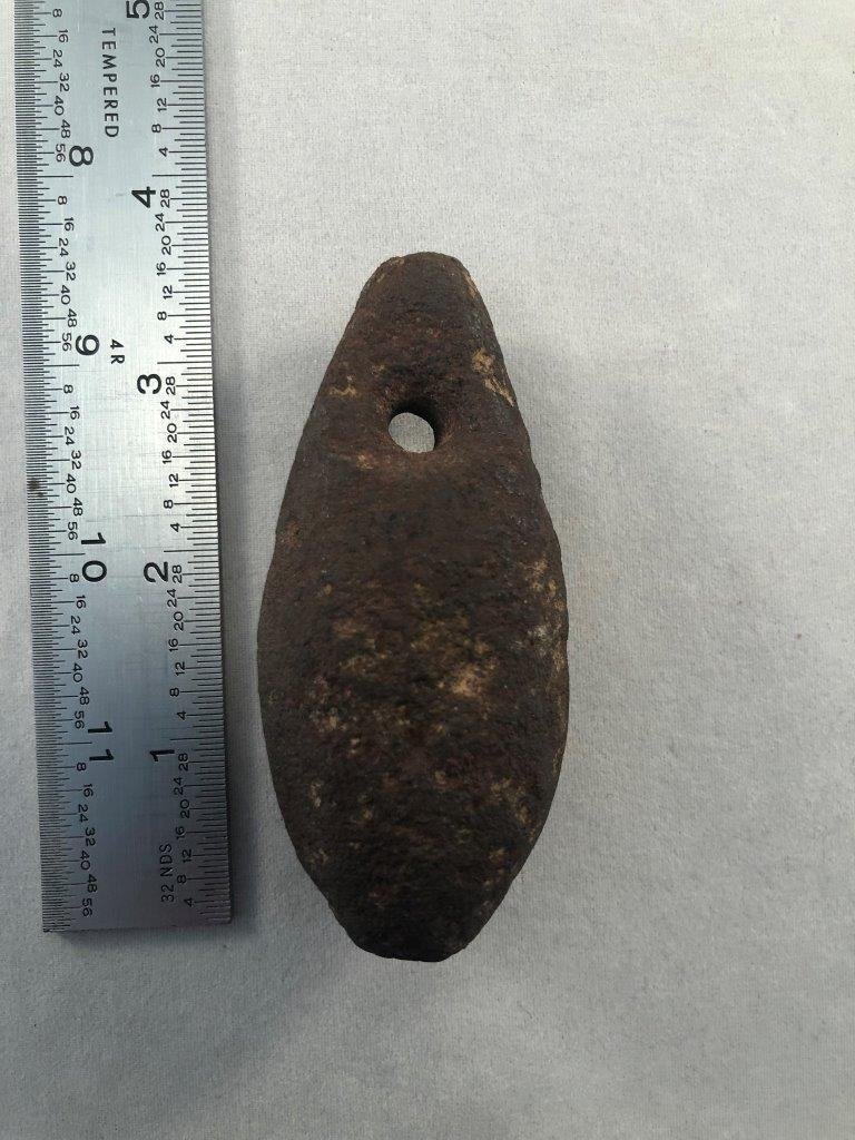 HEMATITE PLUMMET   INDIAN ARTIFACT ARROWHEAD (1 of 4)
