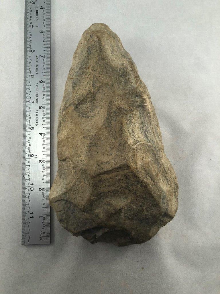 CHIPPED AXE      INDIAN ARTIFACT ARROWHEAD (1 of 3)