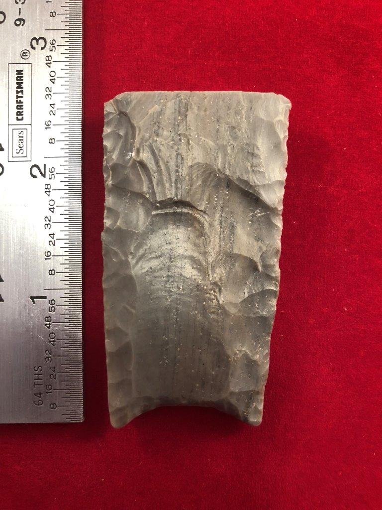 CLOVIS BASE     INDIAN ARTIFACT ARROWHEAD (1 of 3)