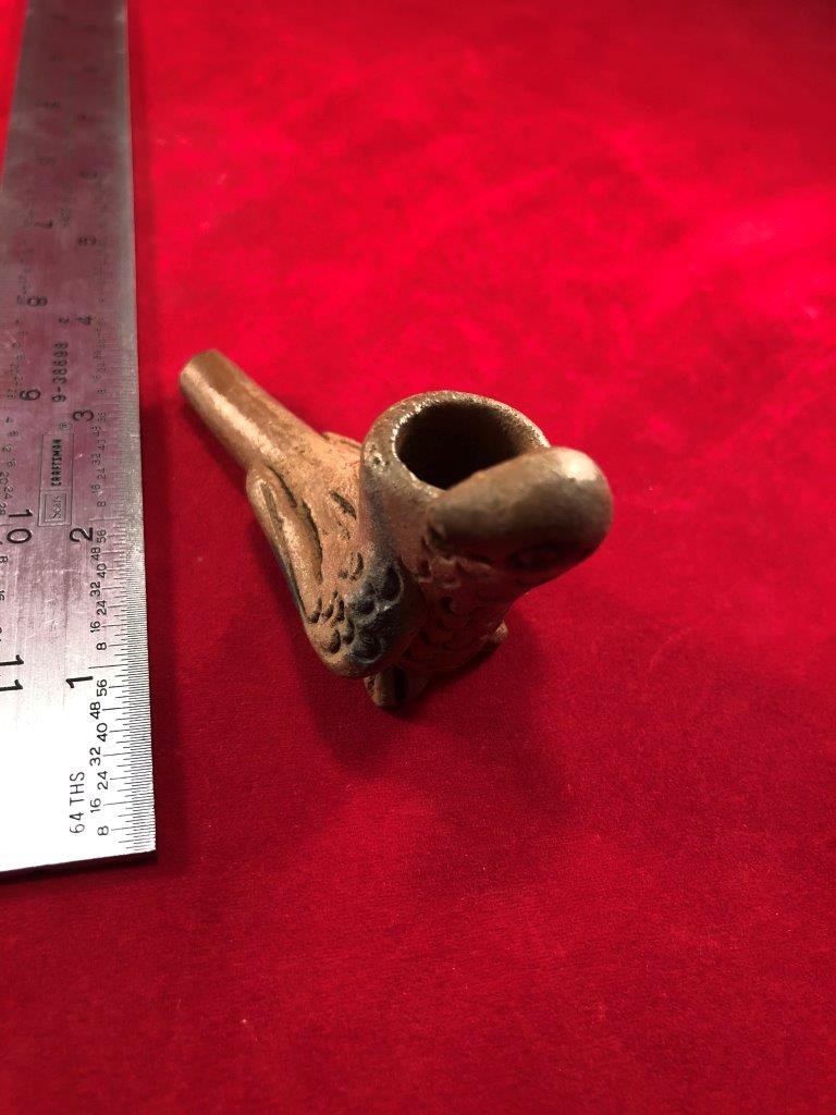 BIRD  EFFIGY PIPE  INDIAN ARTIFACT ARROWHEAD (1 of 5)