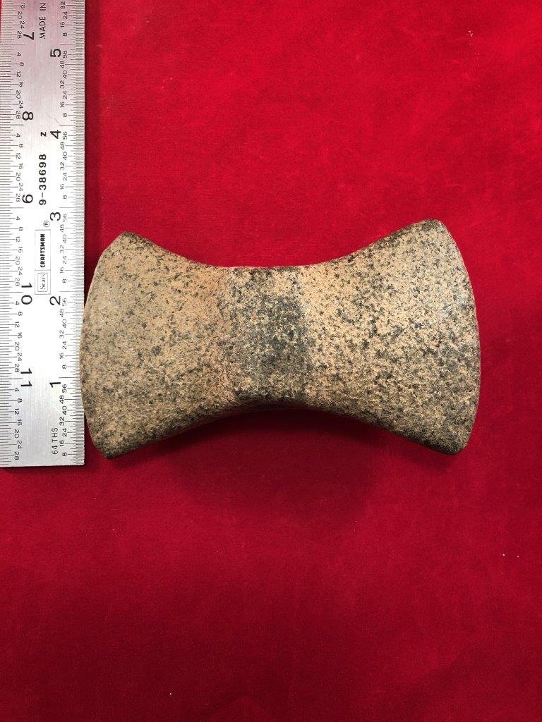 BOWTIE BANNERSTONE INDIAN ARTIFACT ARROWHEAD
