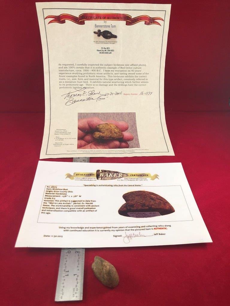 BIRDSTONE BUST    WITH 2 COA's (1 of 4)