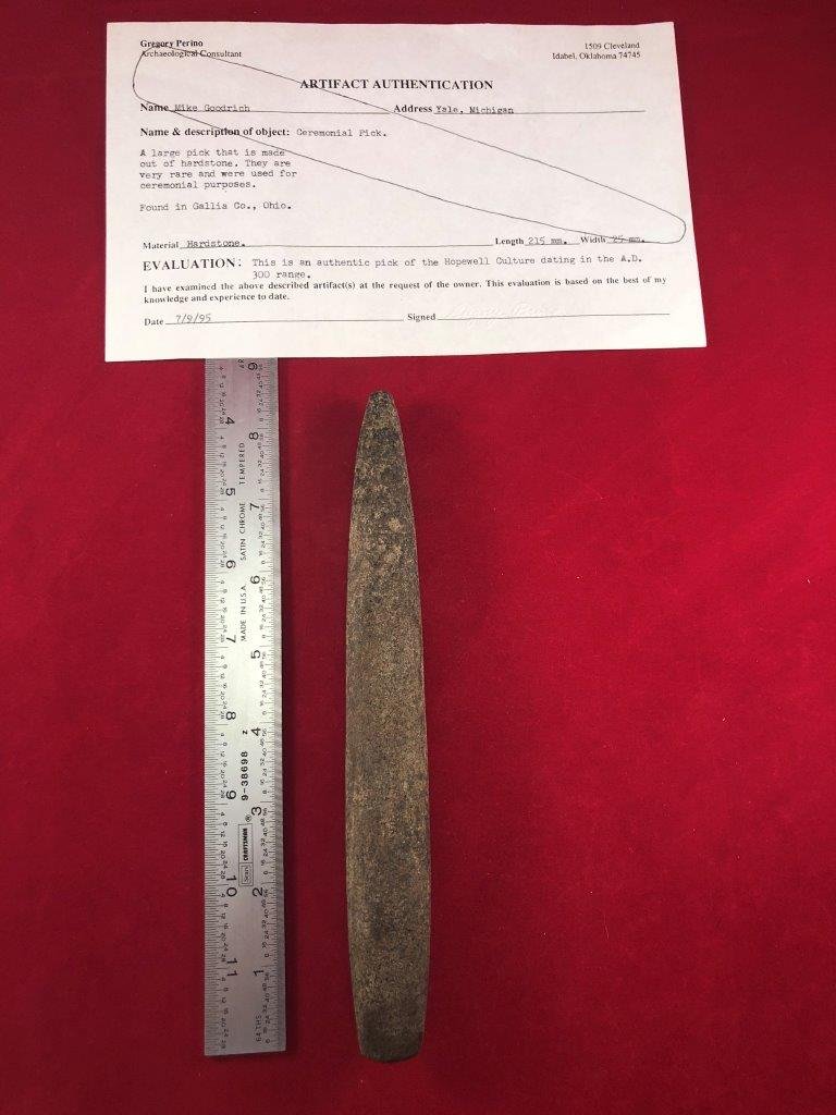 LARGE PICK    WITH  COA (1 of 5)