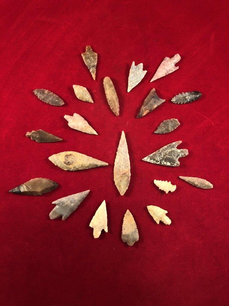 20 NEOLITHIC POINTS INDIAN ARTIFACT ARROWHEAD (1 of 1)