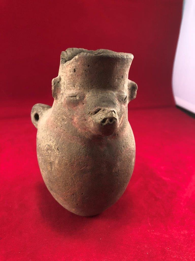 EFFIGY WATERBOTTLE      INDIAN ARTIFACT ARROWHEAD (1 of 5)