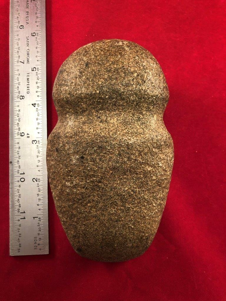 GROOVED AXE INDIAN ARTIFACT ARROWHEAD: THIS BEAUTIFUL NATIVE AMERICAN INDIAN ARTIFACT IS 5&1/2 INCHES LONG. IT IS FROM ILLINOIS. IT WILL MAKE A GREAT ADDITION TO YOUR COLLECTION! KEY WORDS: NATIVE AMERICAN INDIAN ARTIFACT ARTIFACTS ARROWHE