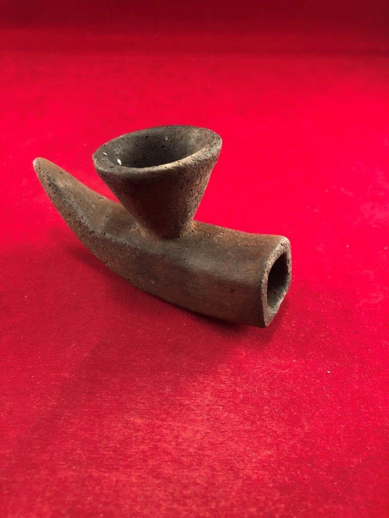 CADDO POTTERY PIPE      INDIAN ARTIFACT ARROWHEAD (1 of 5)