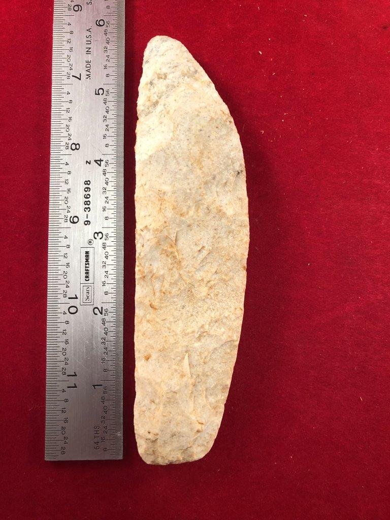 KNIFE INDIAN ARTIFACT ARROWHEAD: THIS BEAUTIFUL NATIVE AMERICAN INDIAN ARTIFACT IS 5&3/4 INCHES LONG. IT IS FROM MISSOURI. IT WILL MAKE A GREAT ADDITION TO YOUR COLLECTION!KEY WORDS: NATIVE AMERICAN INDIAN ARTIFACT ARTIFACTS ARROWHEA