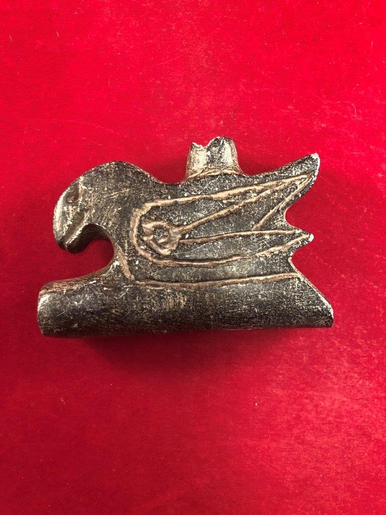 HAWK EFFIGY STONE PIPE     INDIAN ARTIFACT ARROWHEAD (1 of 5)