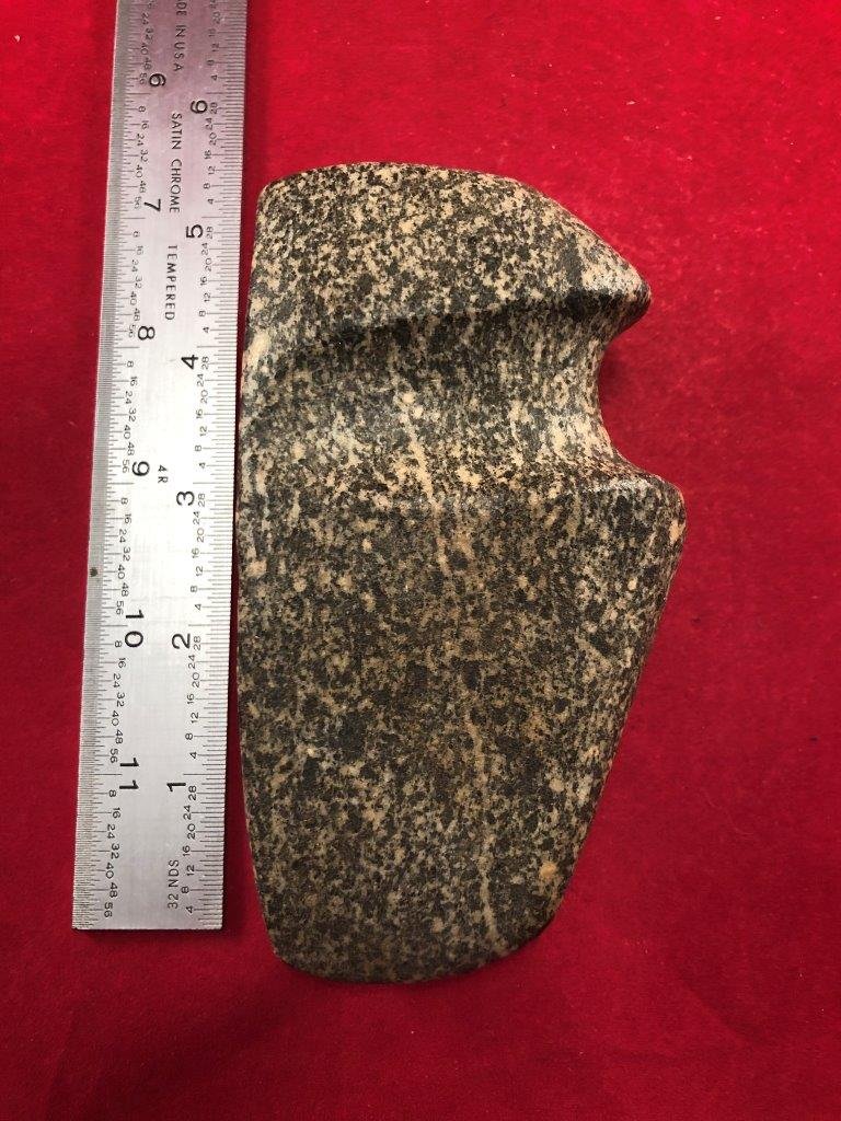 GROOVED AXE INDIAN ARTIFACT ARROWHEAD: THIS BEAUTIFUL NATIVE AMERICAN INDIAN ARTIFACT IS 5 INCHES LONG. IT IS FROM MISSOURI. IT WILL MAKE A GREAT ADDITION TO YOUR COLLECTION!KEY WORDS: NATIVE AMERICAN INDIAN ARTIFACT ARTIFACTS ARROWHEAD AR