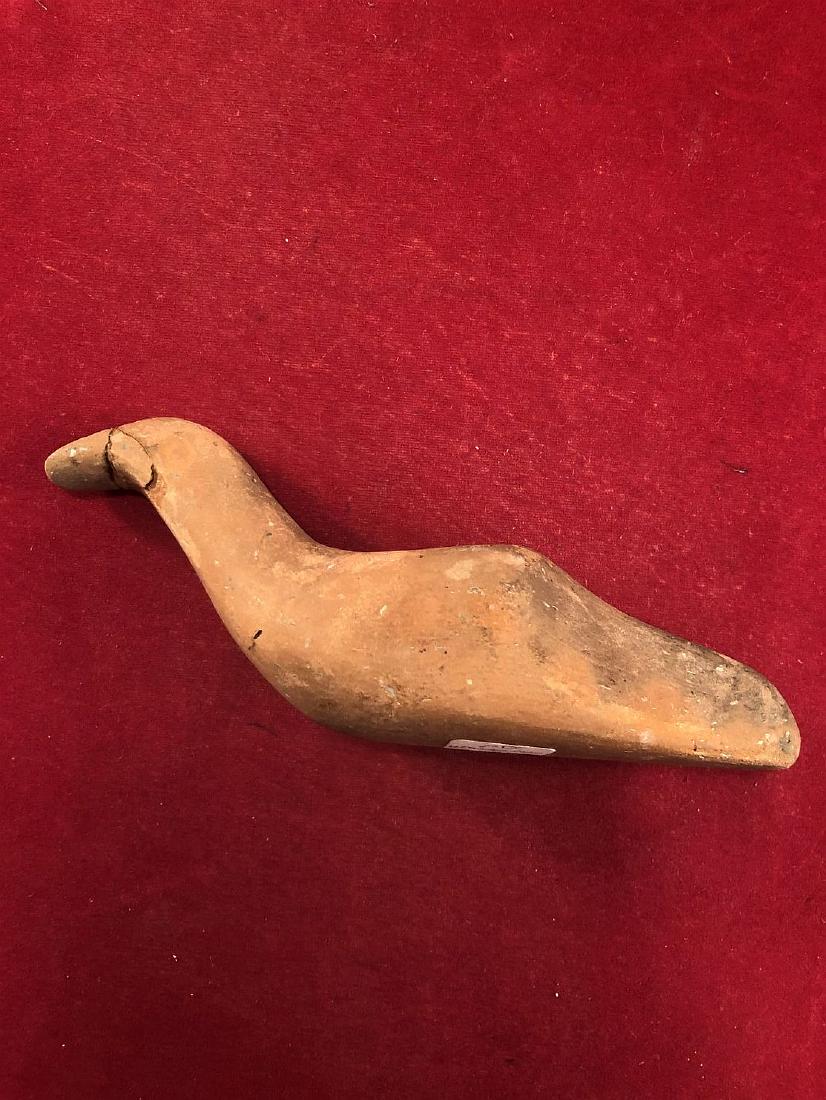 DUCK EFFIGY POTTERY PIPE INDIAN ARTIFACT ARROWHEAD (1 of 7)
