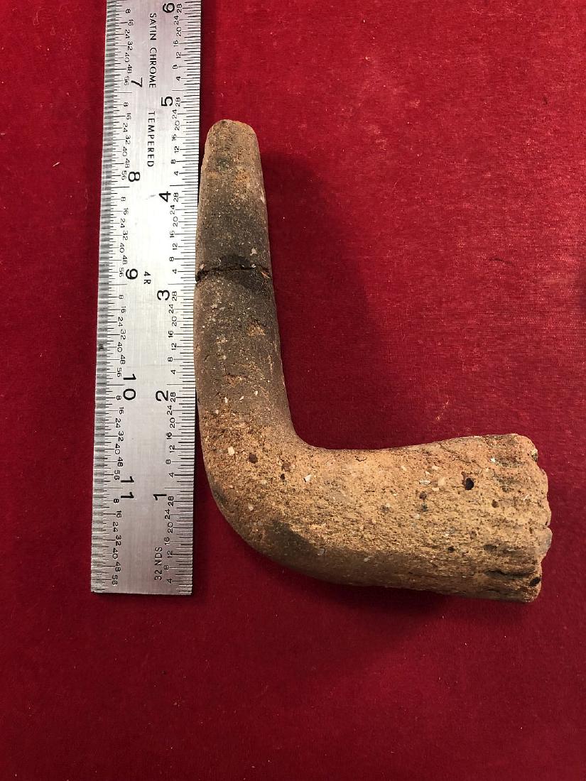 POTTERY PIPE   INDIAN ARTIFACT ARROWHEAD (1 of 5)