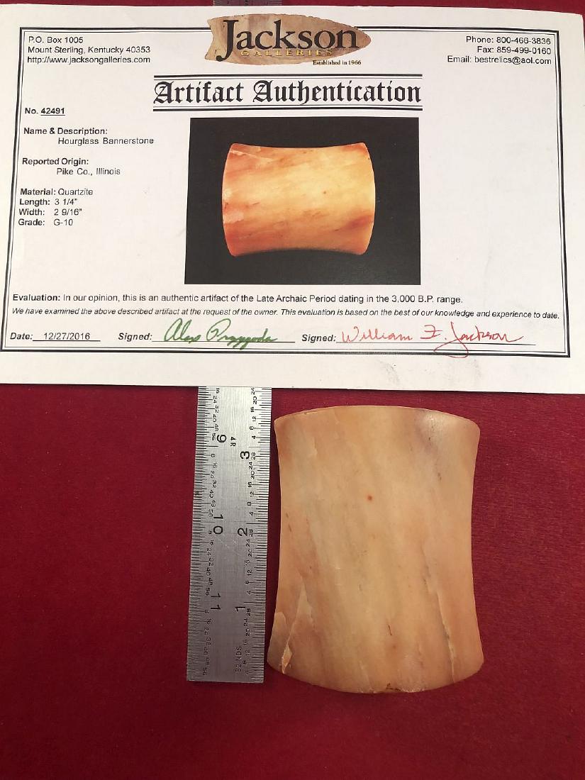 HOURGLASS BANNERSTONE INDIAN ARTIFACT ARROWHEAD WITH (1 of 6)