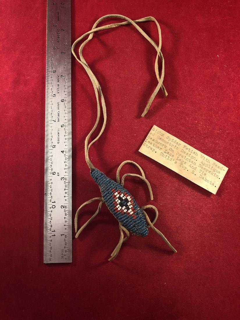 SIOUX SPIDER FETISH    INDIAN ARTIFACT ARROWHEAD (1 of 3)