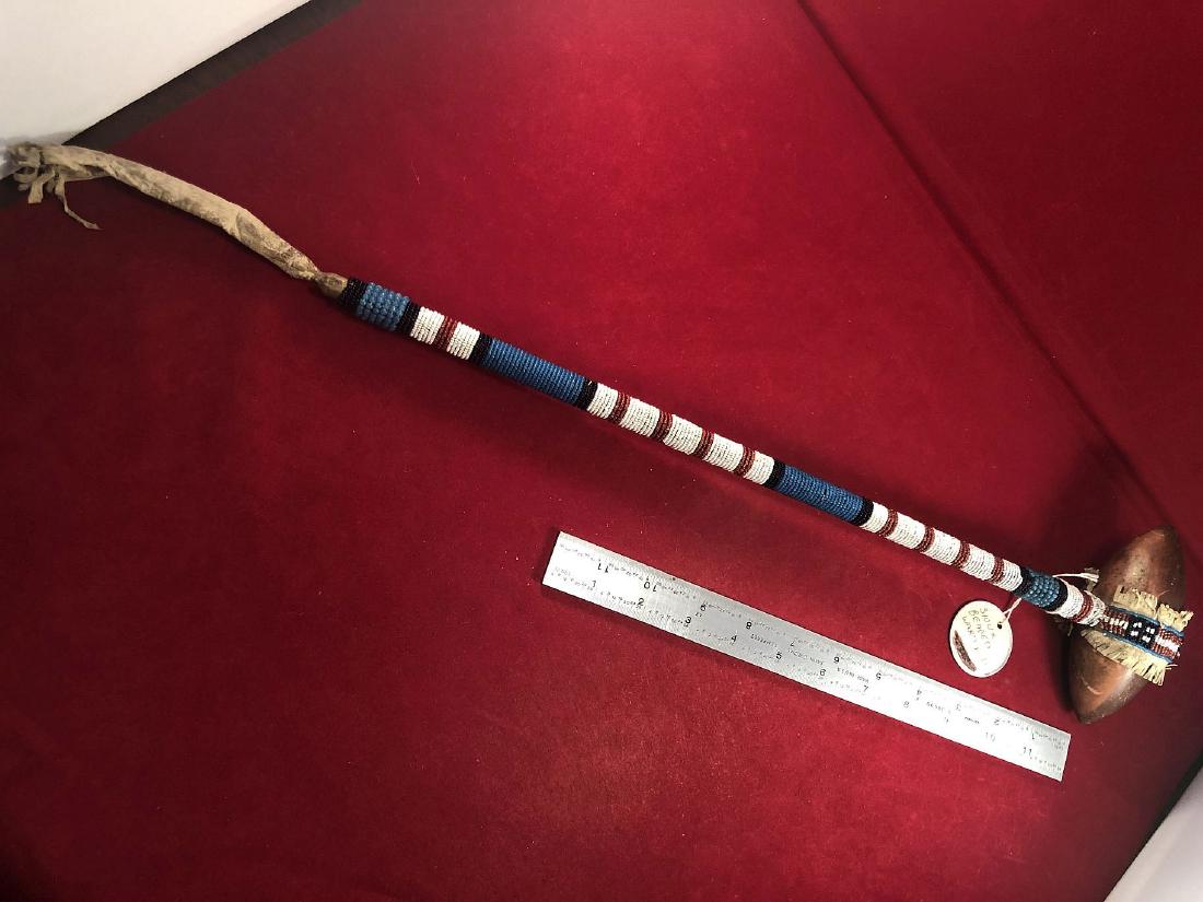 BEADED WAR CLUB    INDIAN ARTIFACT ARROWHEAD (1 of 6)