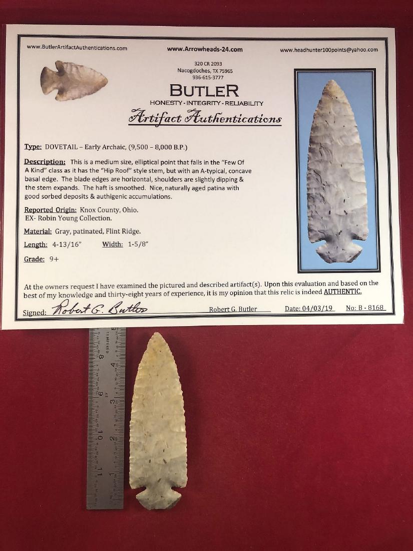 DOVETAIL     INDIAN ARTIFACT ARROWHEAD WITH COA (1 of 5)