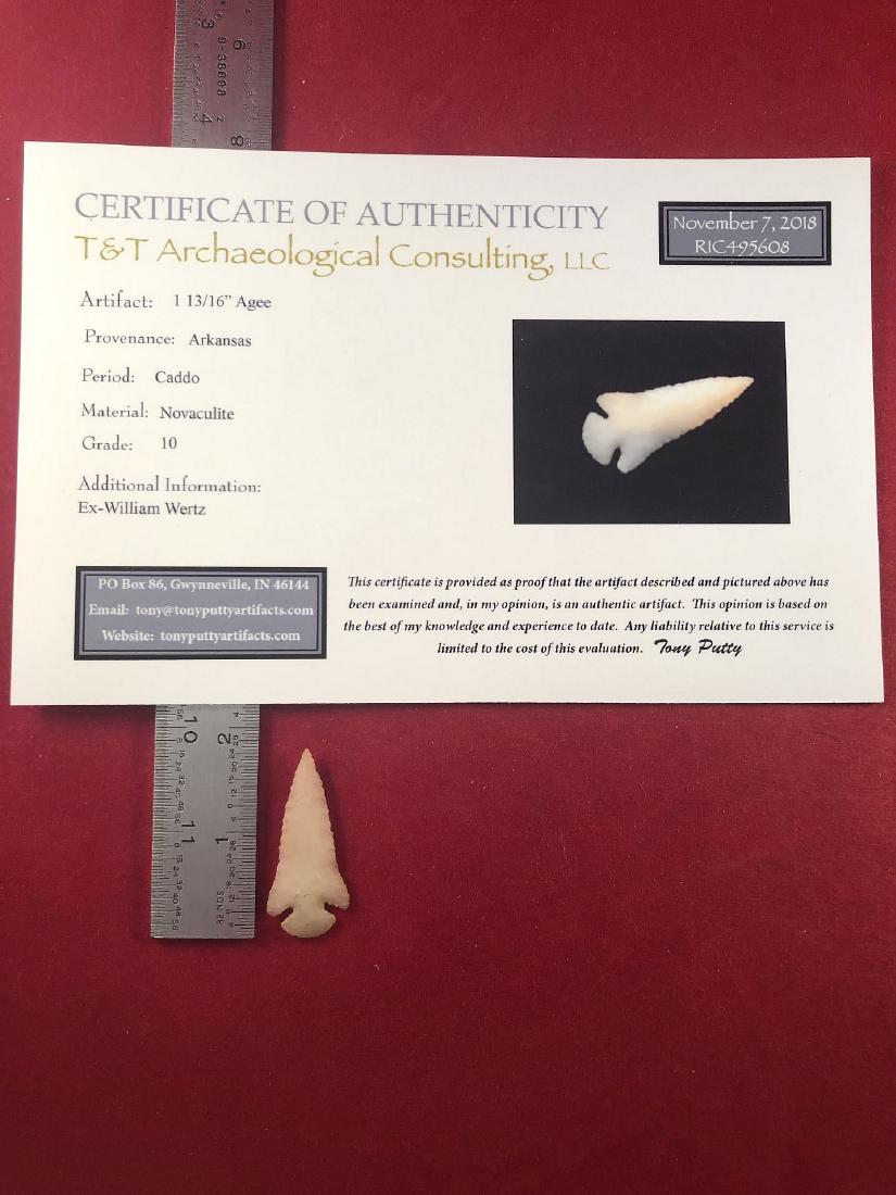 AGEE   INDIAN ARTIFACT ARROWHEAD WITH COA (1 of 6)