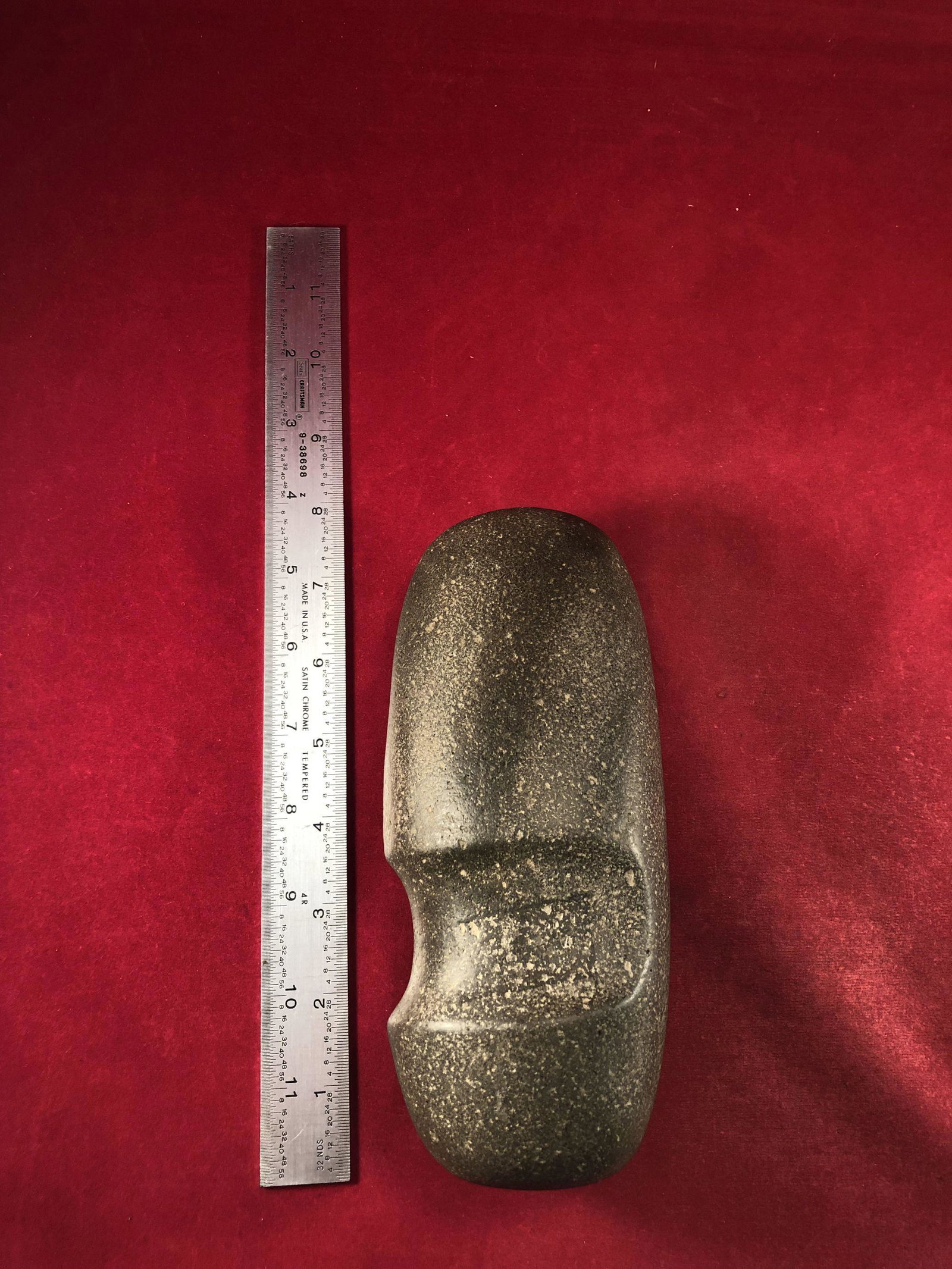 GROOVED AXE INDIAN ARTIFACT ARROWHEAD: THIS BEAUTIFUL NATIVE AMERICAN INDIAN ARTIFACT IS 7&3/4 INCHES LONG. IT IS FROM MISSOURI. IT WILL MAKE A GREAT ADDITION TO YOUR COLLECTION! KEY WORDS: NATIVE AMERICAN INDIAN ARTIFACT ARTIFACTS ARROWHE