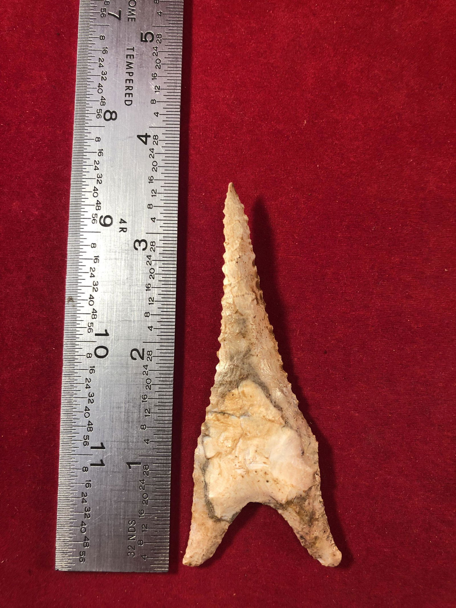 DALTON    INDIAN ARTIFACT POTTERY ARROWHEAD (1 of 3)