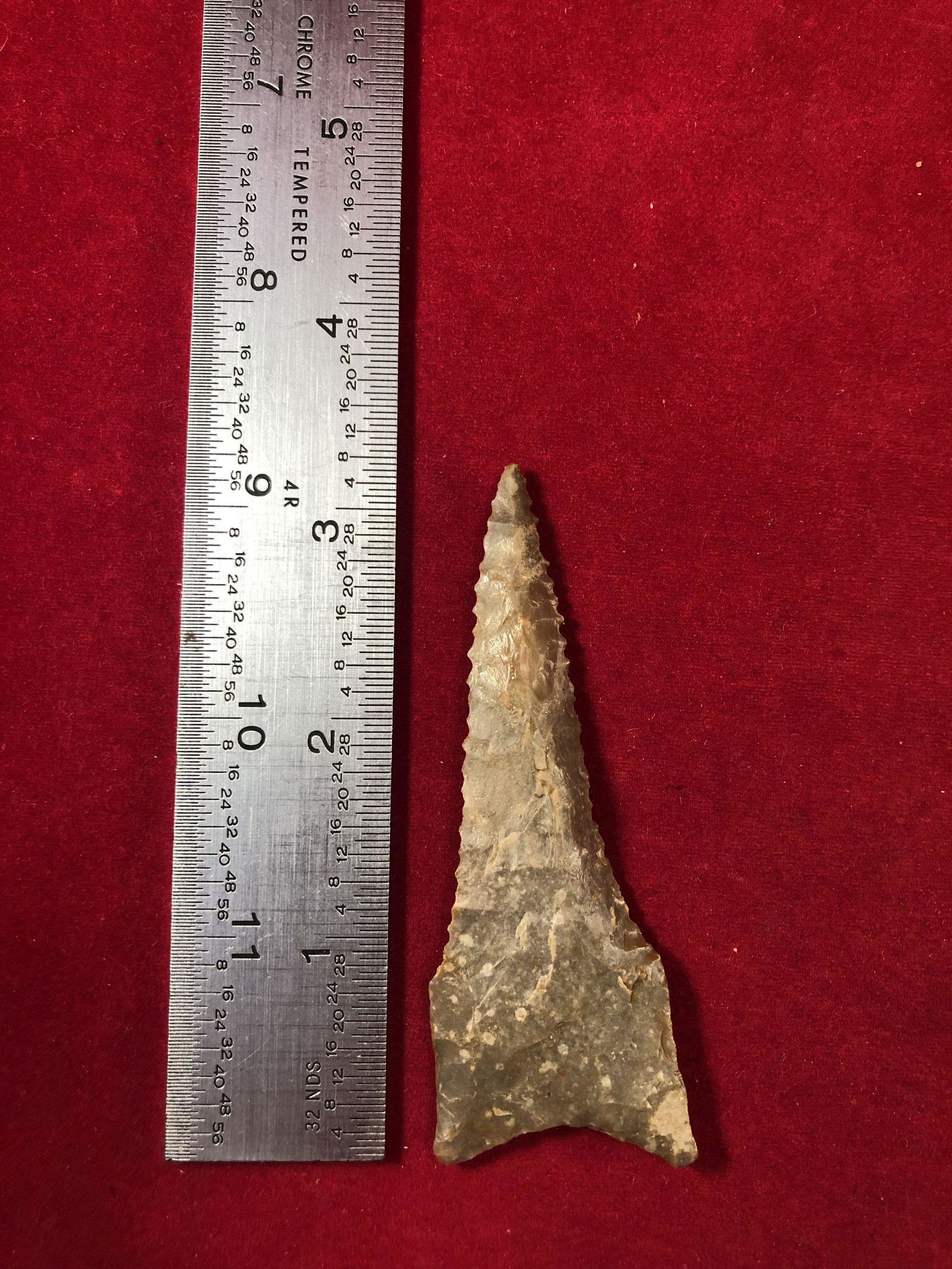 DALTON     INDIAN ARTIFACT POTTERY ARROWHEAD (1 of 3)