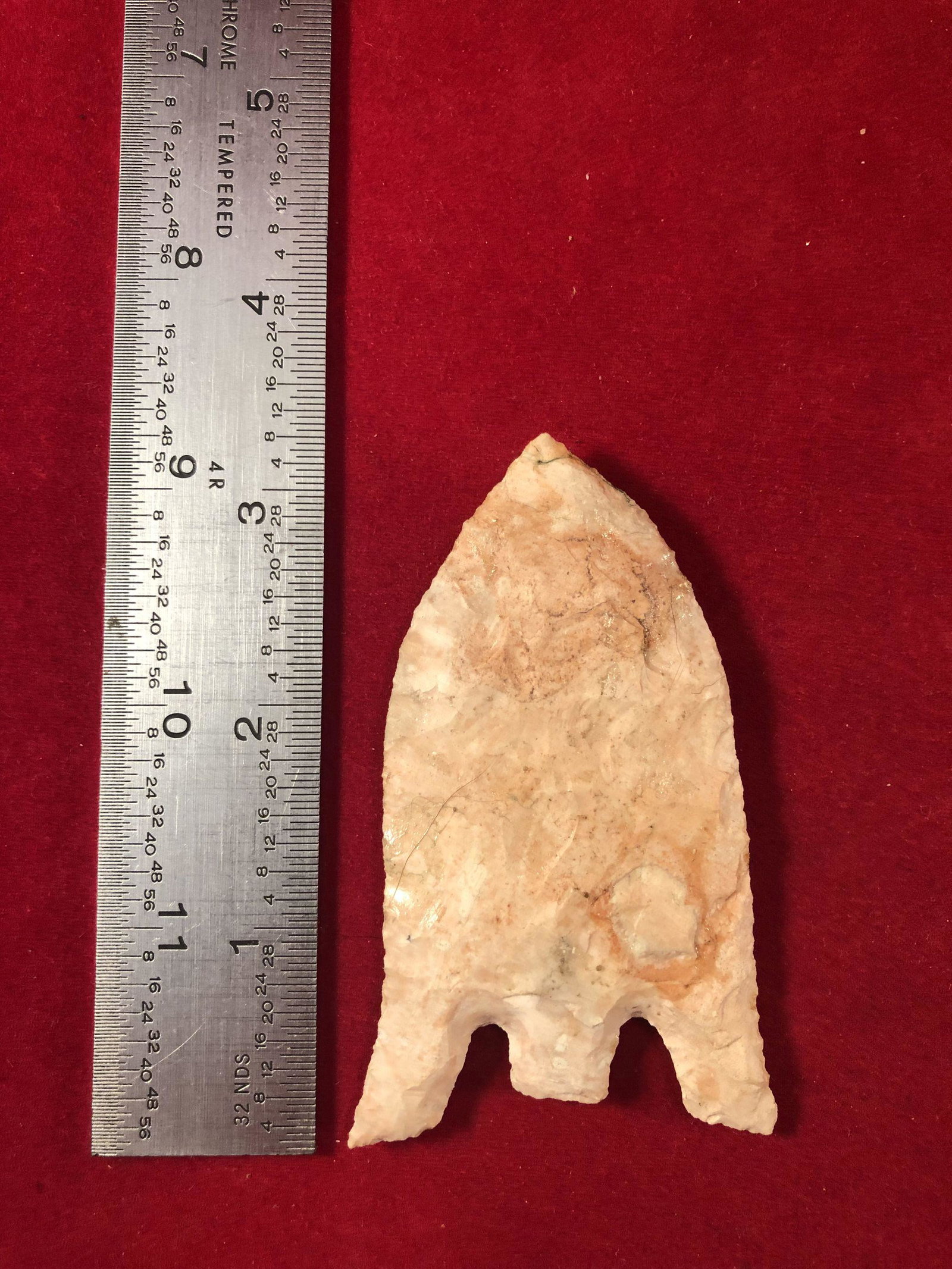 SMITH INDIAN ARTIFACT POTTERY ARROWHEAD: THIS BEAUTIFUL NATIVE AMERICAN INDIAN ARTIFACT IS 3&1/4 INCHES LONG. IT IS FROM MISSOURI. IT WILL MAKE A GREAT ADDITION TO YOUR COLLECTION! KEY WORDS: NATIVE AMERICAN INDIAN ARTIFACT ARTIFACTS ARROWHE