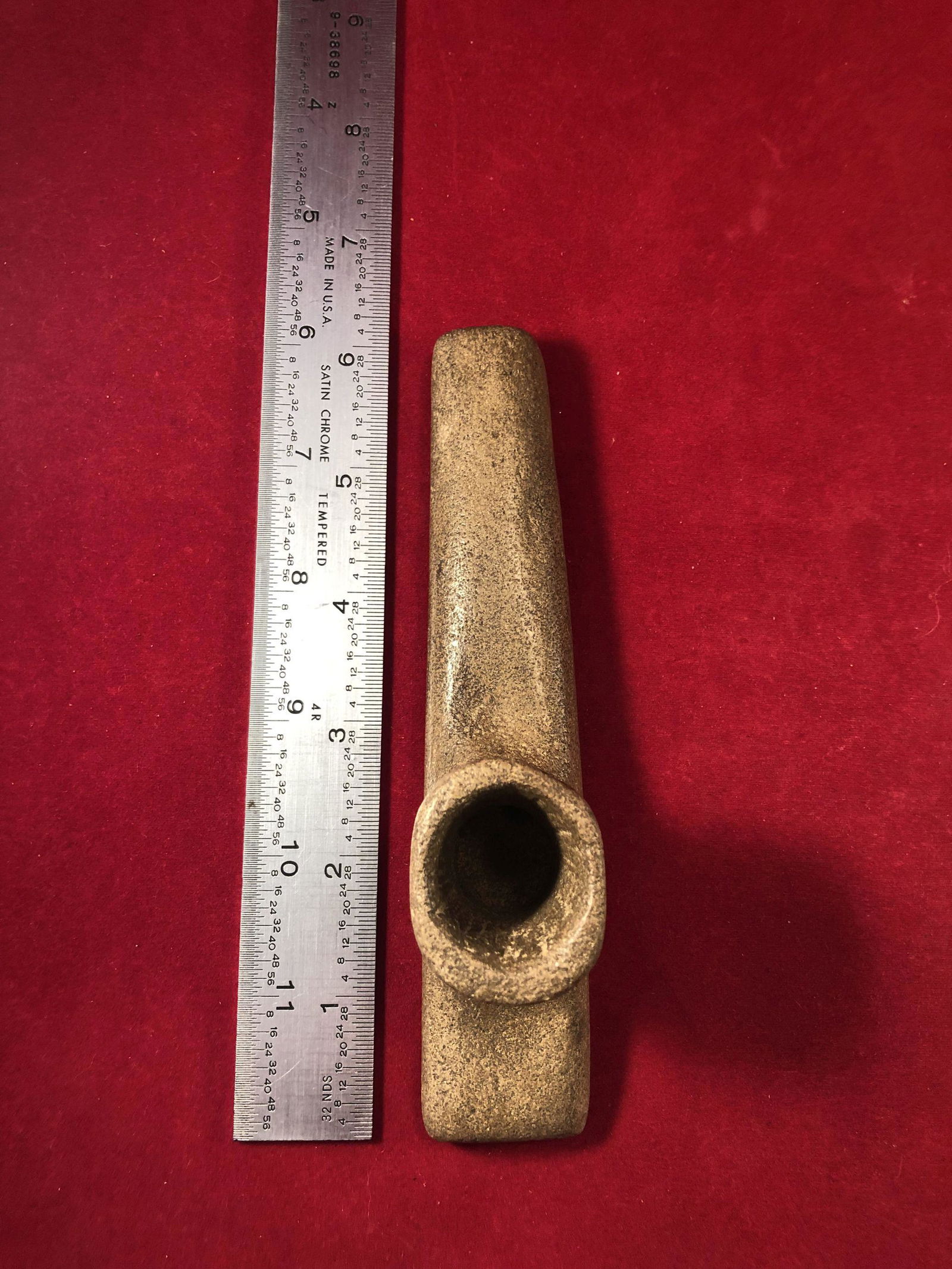 STONE PIPE     INDIAN ARTIFACT POTTERY ARROWHEAD (1 of 4)