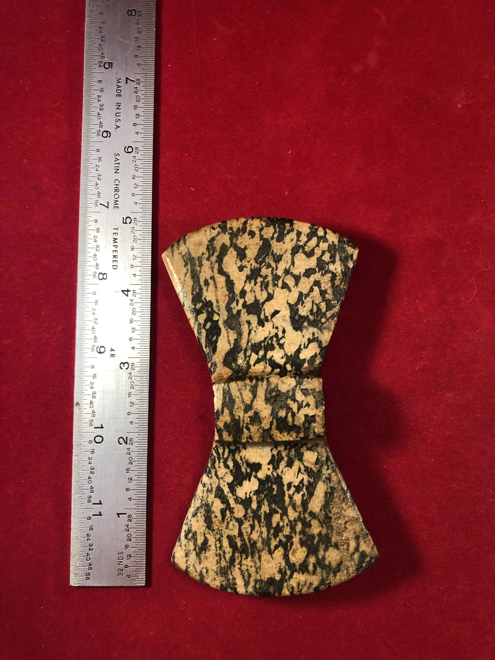 BOWTIE BANNERSTONE     INDIAN ARTIFACT POTTERY (1 of 3)