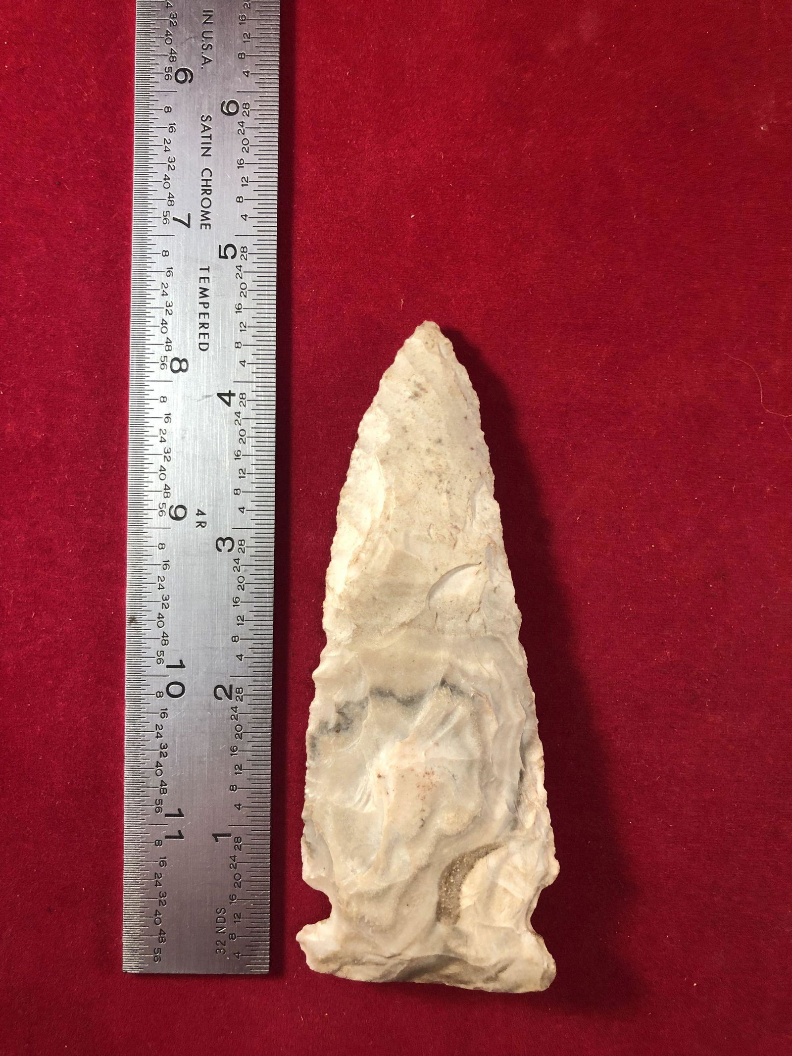 NOTCHED POINT     INDIAN ARTIFACT POTTERY ARROWHEAD (1 of 3)