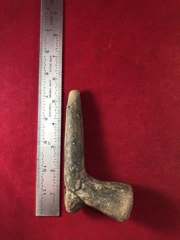 POTTERY PIPE    INDIAN POTTERY ARTIFACT ARROWHEAD (1 of 4)