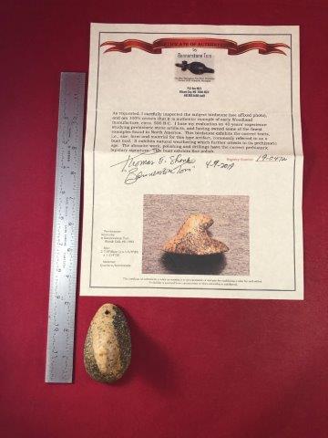 BIRDSTONE     INDIAN POTTERY ARTIFACT ARROWHEAD WITH (1 of 4)