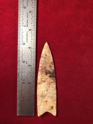 CLOVIS     INDIAN POTTERY ARTIFACT ARROWHEAD (1 of 3)
