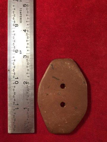 GORGET     INDIAN POTTERY ARTIFACT ARROWHEAD (1 of 3)