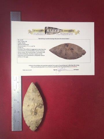 TURKEY TAIL     INDIAN ARTIFACT POTTERY ARROWHEAD WITH (1 of 5)