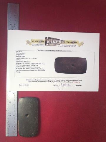 SLATE PENDANT     INDIAN ARTIFACT POTTERY ARROWHEAD (1 of 5)