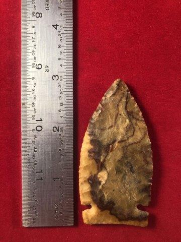 SIDE NOTCHED     INDIAN ARTIFACT POTTERY ARROWHEAD (1 of 3)