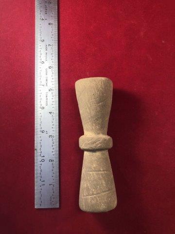 STONE PIPE     INDIAN ARTIFACT POTTERY ARROWHEAD (1 of 3)