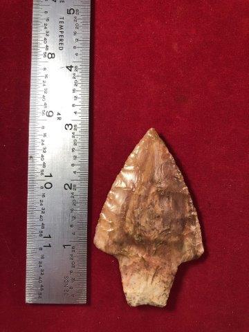 ADENA     INDIAN ARTIFACT POTTERY ARROWHEAD (1 of 3)