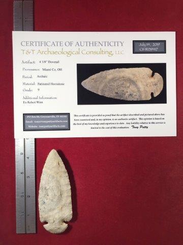 DOVETAIL     INDIAN ARTIFACT POTTERY ARROWHEAD WITH COA (1 of 5)