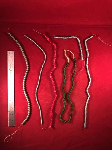 5 TRADE BEAD NECKLACES     INDIAN ARTIFACT POTTERY (1 of 2)