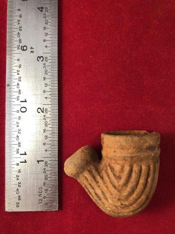 TRADE PIPE     INDIAN ARTIFACT POTTERY ARROWHEAD (1 of 4)