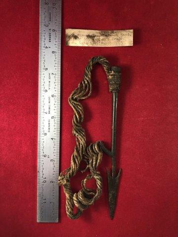 HAND FORGED IRON HARPOON HEAD    INDIAN ARTIFACT (1 of 3)