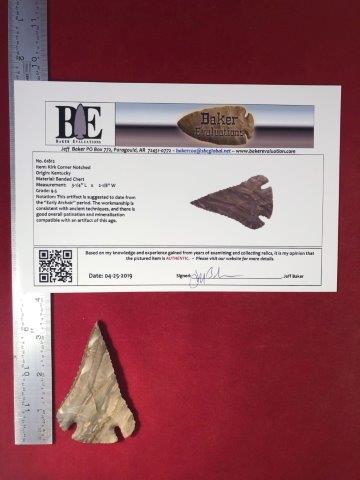 KIRK CORNER NOTCHED     INDIAN ARTIFACT POTTERY (1 of 4)