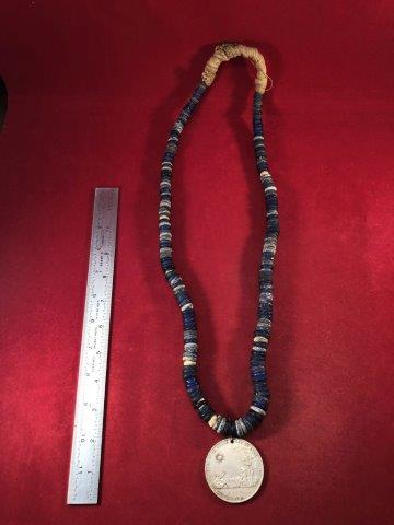 TRADE BEAD NECKLACE     INDIAN ARTIFACT POTTERY (1 of 4)