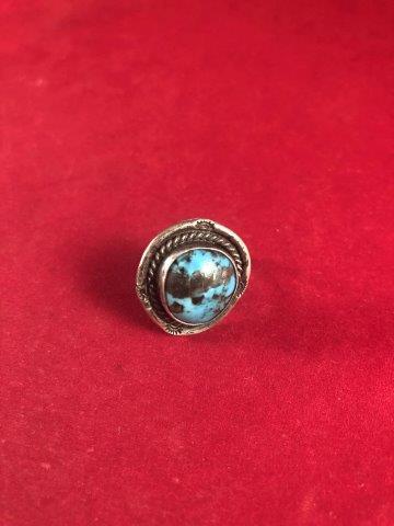 STERLING & TERQUOISE RING  INDIAN ARTIFACT ARROWHEAD (1 of 3)