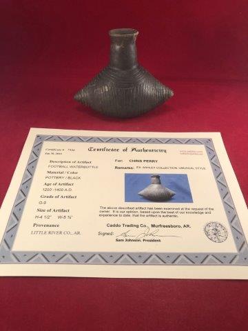 FOOTBALL WATERBOTTLE   POTTERY WITH COA (1 of 7)