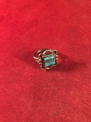 STERLING & TERQUOISE RING  INDIAN ARTIFACT ARROWHEAD (1 of 3)